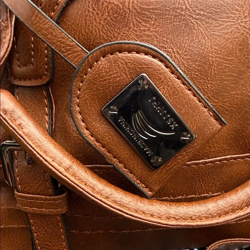 NWOTS Source Unknown Tan Leather Satchel - Picture 2 of 10